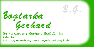 boglarka gerhard business card